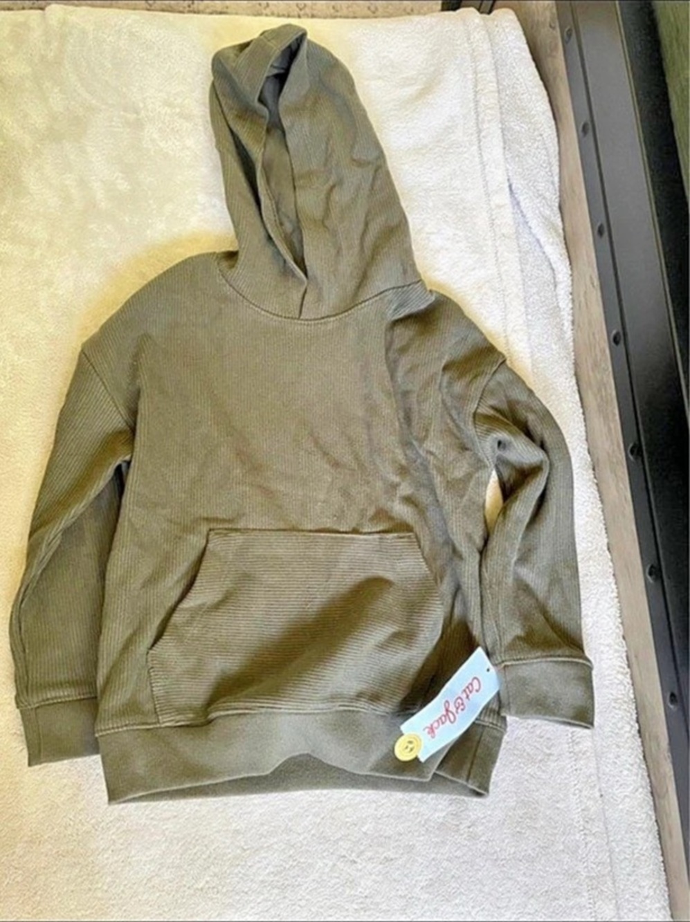 NWT Cat & Jack Waffle Knit Hoodie Girls 4T Green